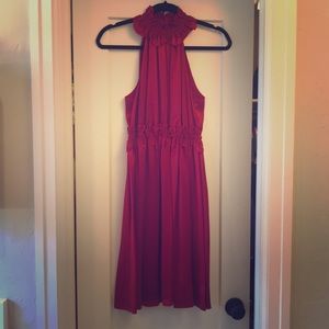 Max Studio Specialty Shop red silk dress